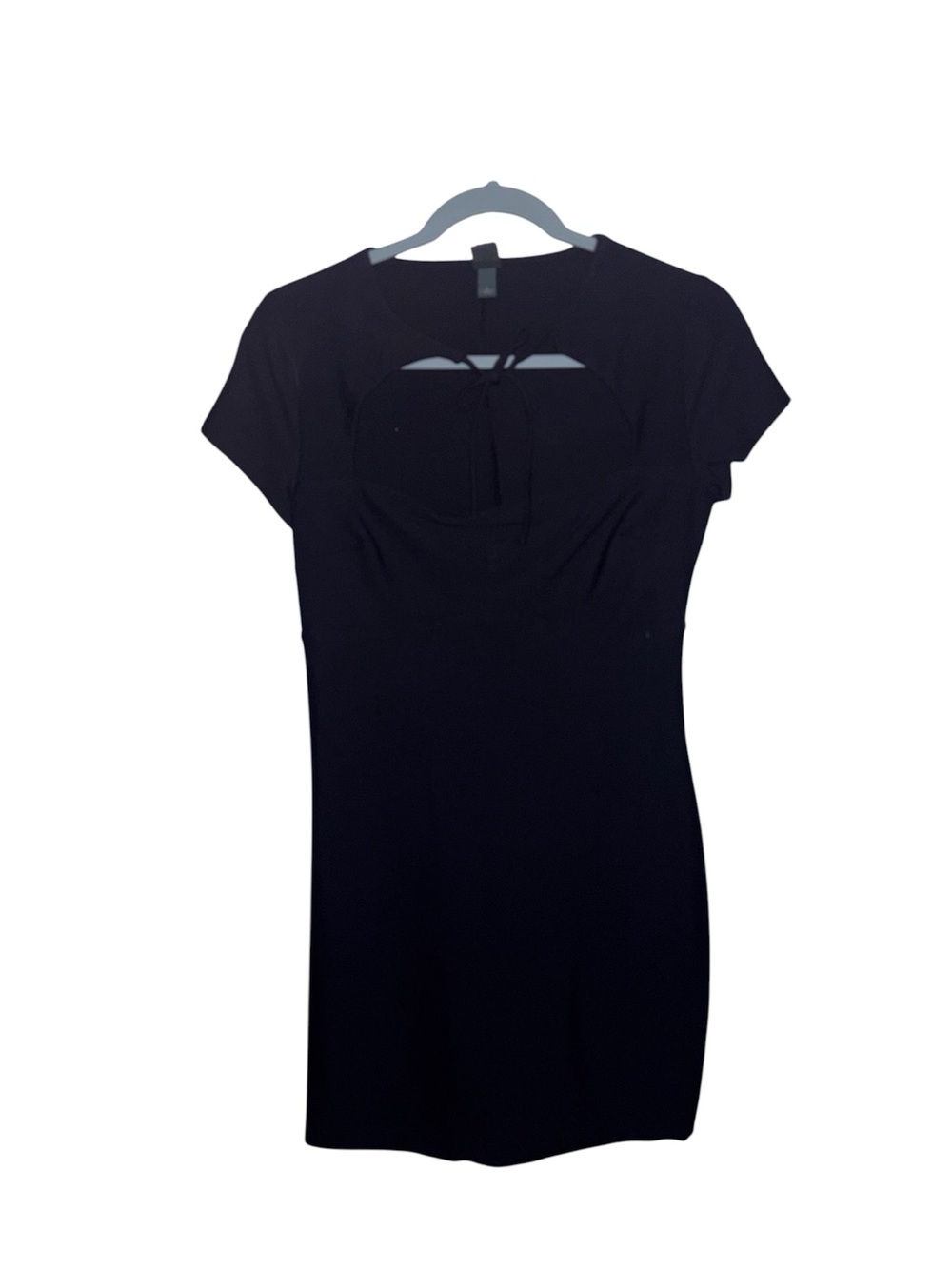 wild fable Black Cutout Tie-Front Mini Dress